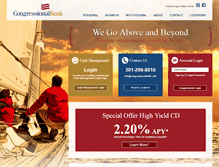 Tablet Screenshot of congressionalbank.com